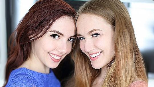 Ember Stone & Samantha Hayes Take on TWO Cocks and Swallow All the Cum