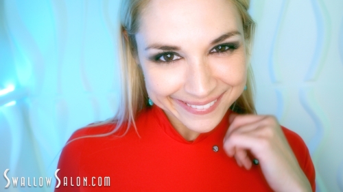 Swallow Salon Features Sarah Vandella Power Sucks a Protein Shot in 4K