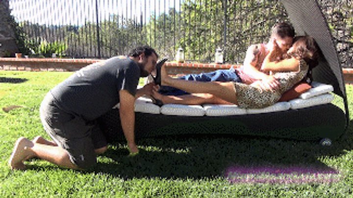 Foot Cuckold By The Pool