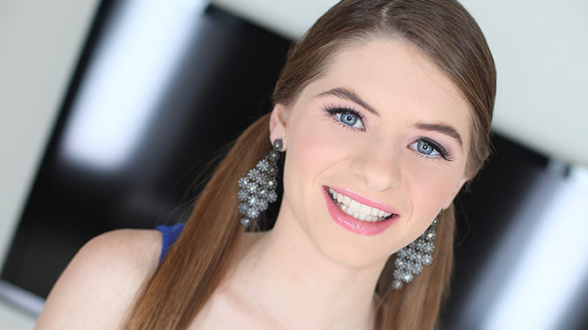 Alice March, Pretty Teen Spinner with Pigtails Sucks and Rides a Big Cock and Swallows TWO Cumshots