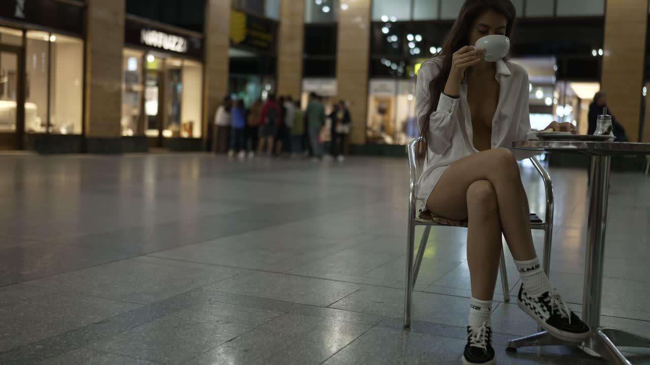 Open White Blouse