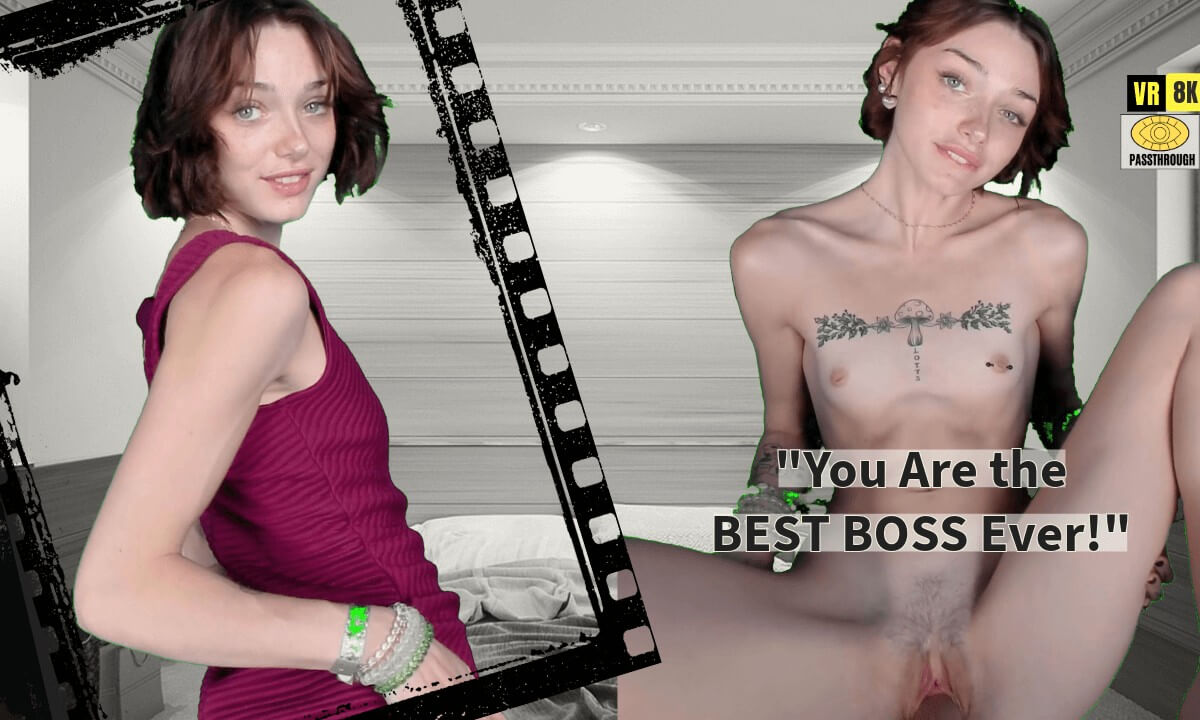 18yo Tiny Tits Intern Fucks To Get Job – Passthrough