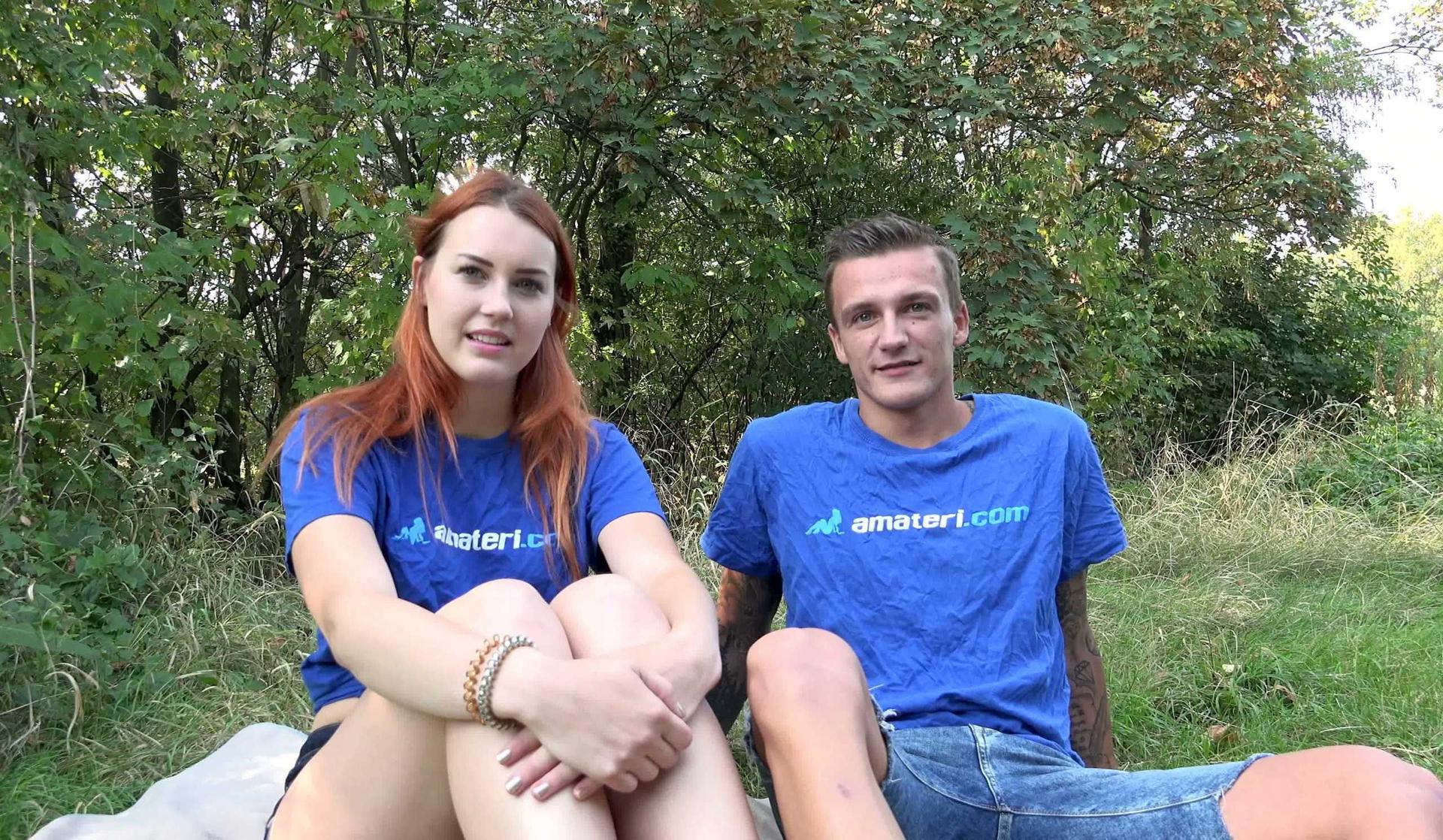 Czech amateur ginger Charli Red