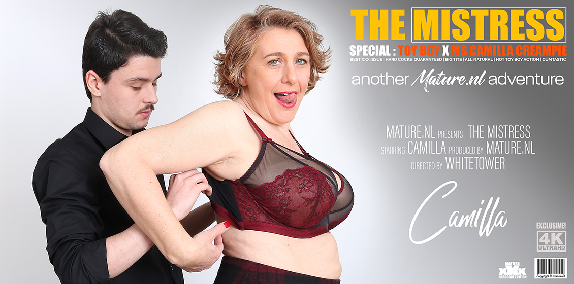 The Mistress Camilla Creampie enjoys her young toyboy's cock