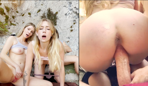 First Ever Offline Anal and Outdoor Threesome