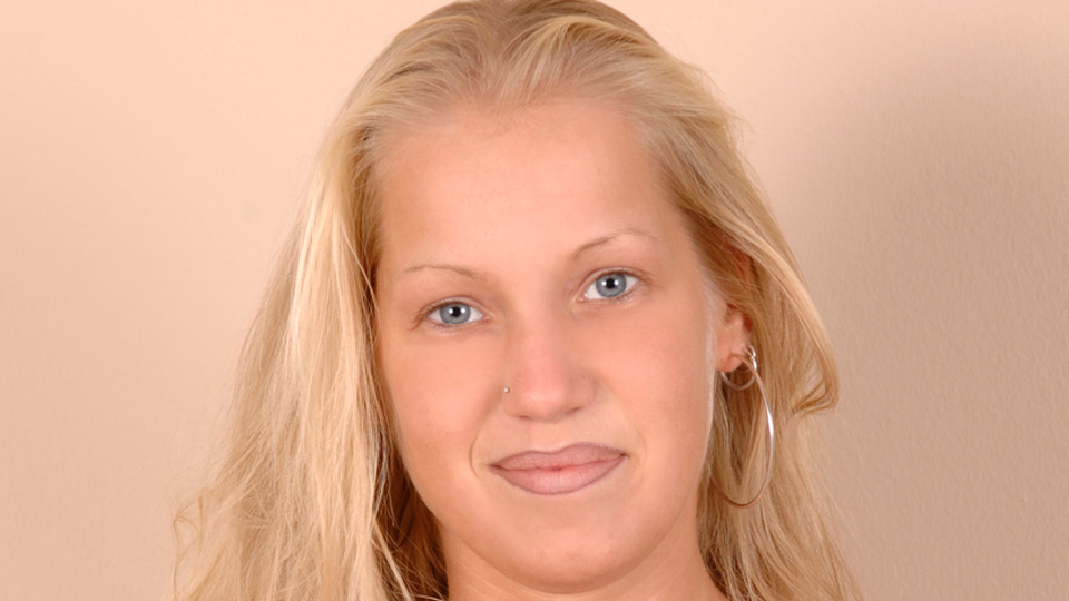 Blonde newcomer getting naked