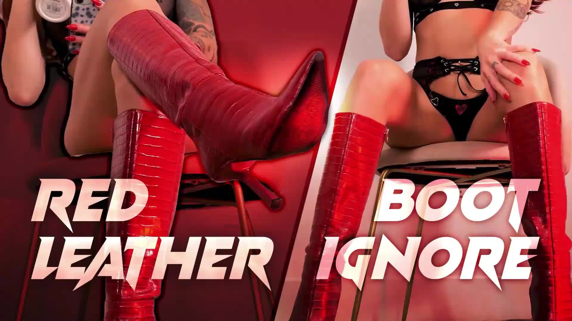 Red Leather Boot Ignore