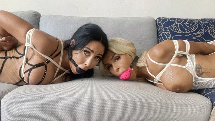 Mila and Sassy's Bondage Casting: The Ultimate Gags and Hogtie Challenge!