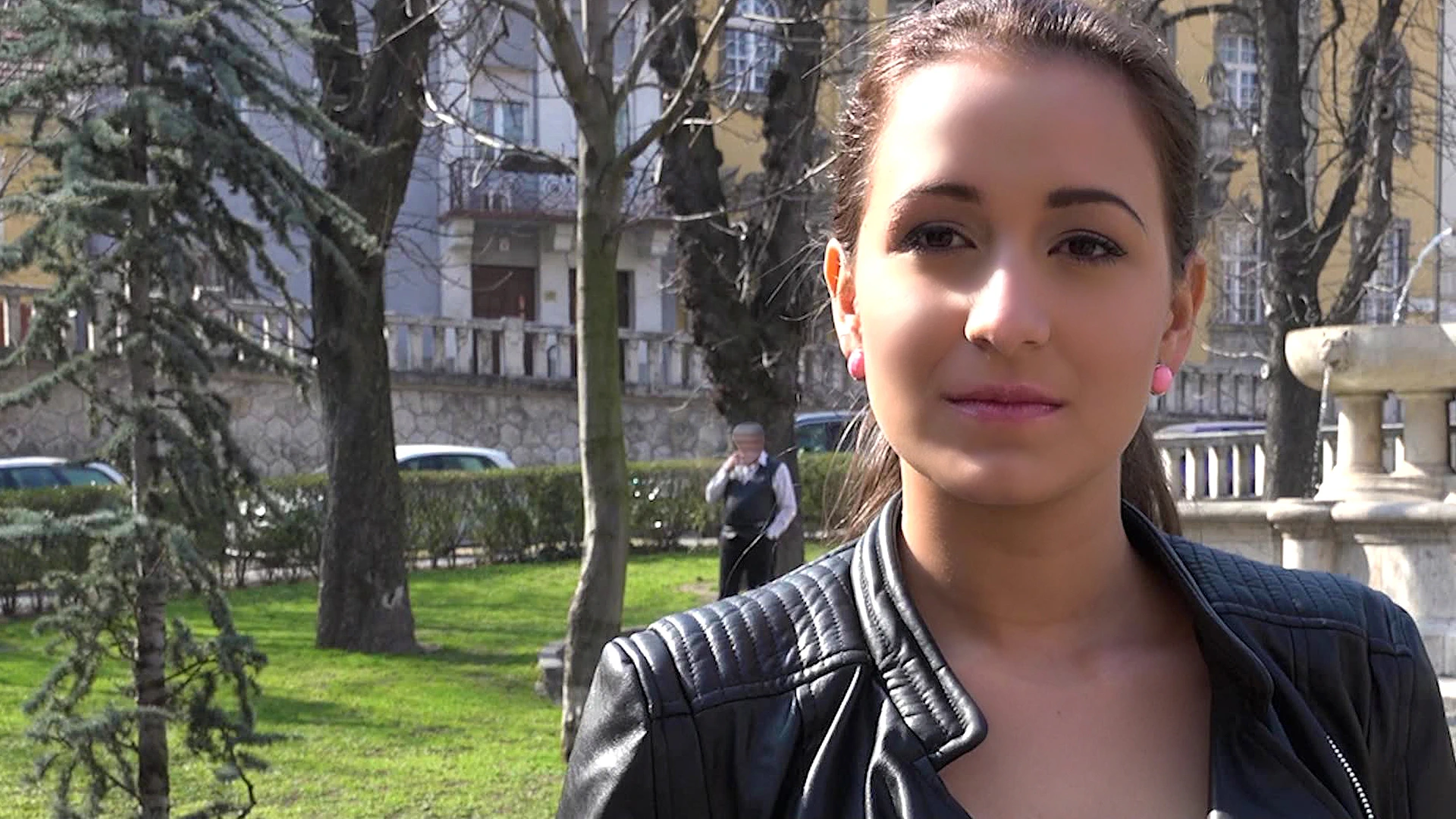 Hot Brunette Sucks Dick