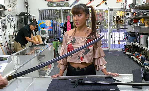 Asian Chick Exchanges Family Sword For White Man’s Flesh Sword