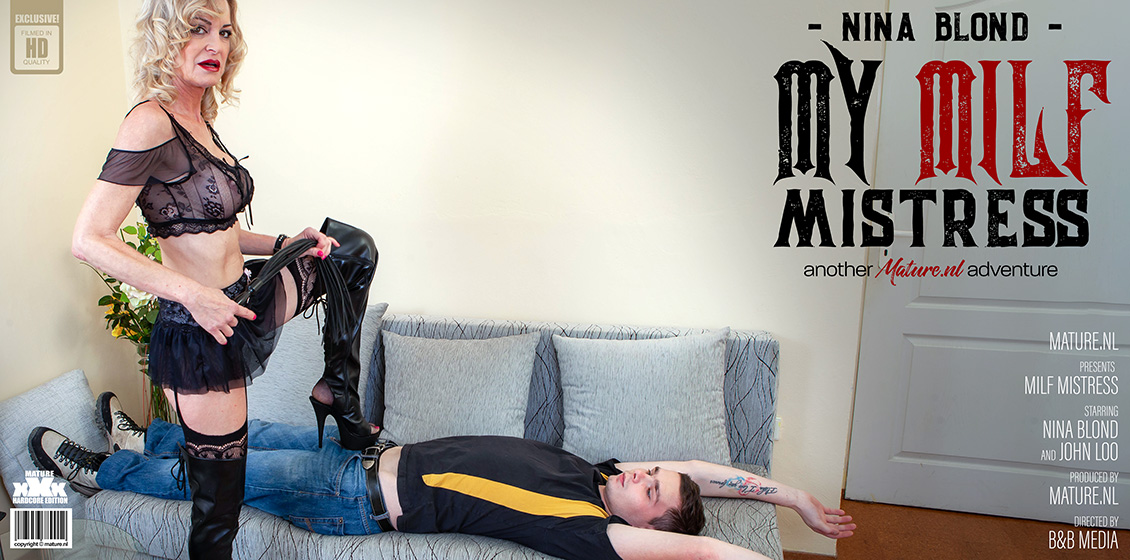 This toyboy gets it from Milf Mistress Nina Blond