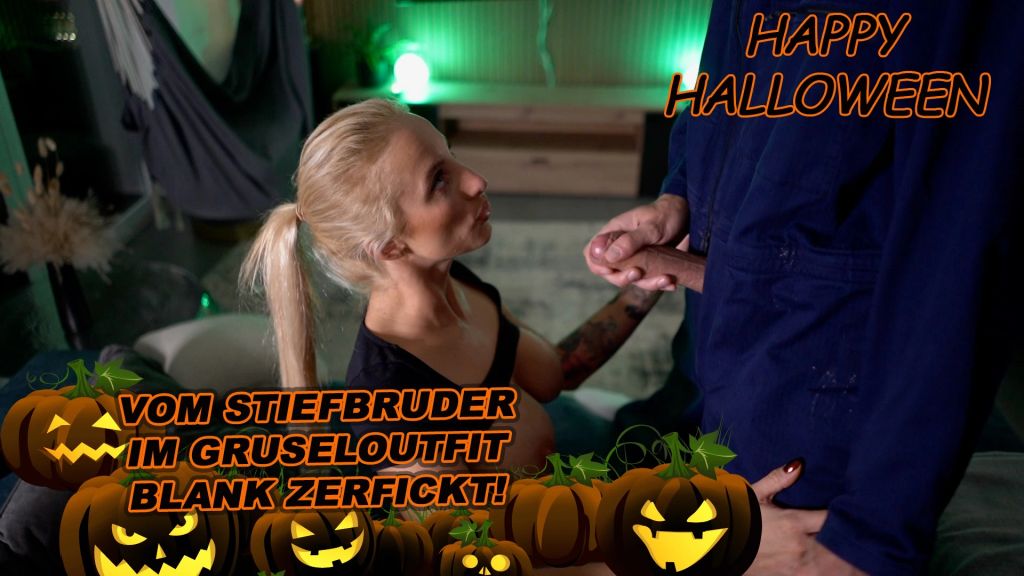 FUCKED BARE BY STEPBROTHER IN CREEPY OUTFIT!