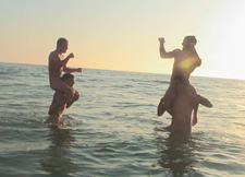 4 Guys On A Beach Watcher
