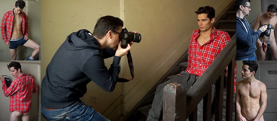 Jet’s naked photoshoot in the stairwell