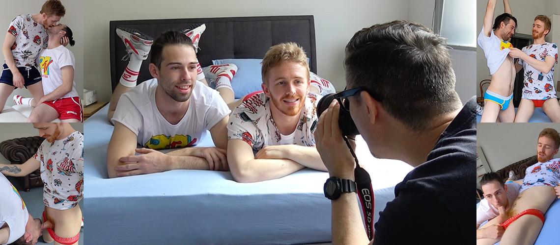 Shooting with our sexy mates Tomas and Byron