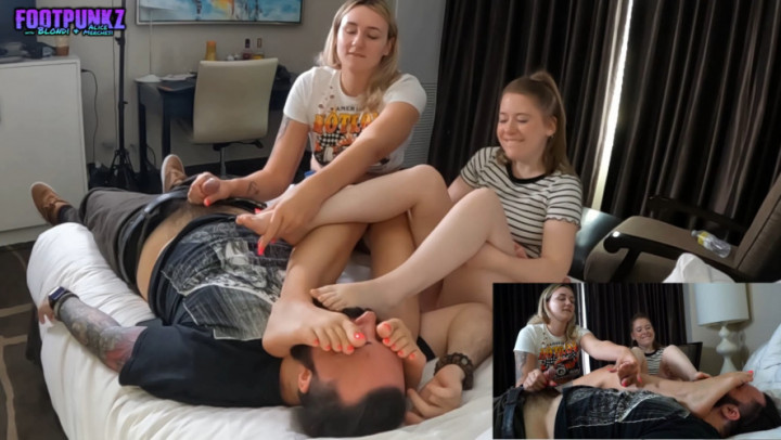 Size 14 & Size 2 Foot Smelling Handjob