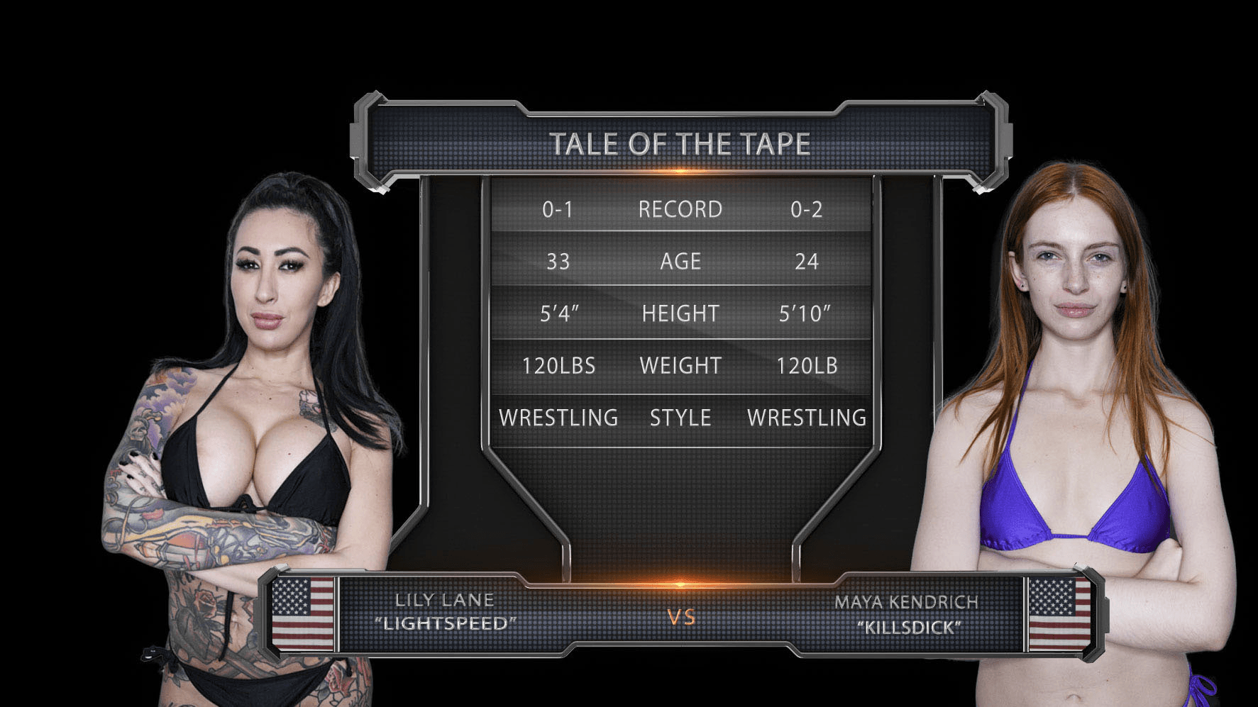 Maya Kendrick vs. Lily Lane in Competitive Sex Fighting