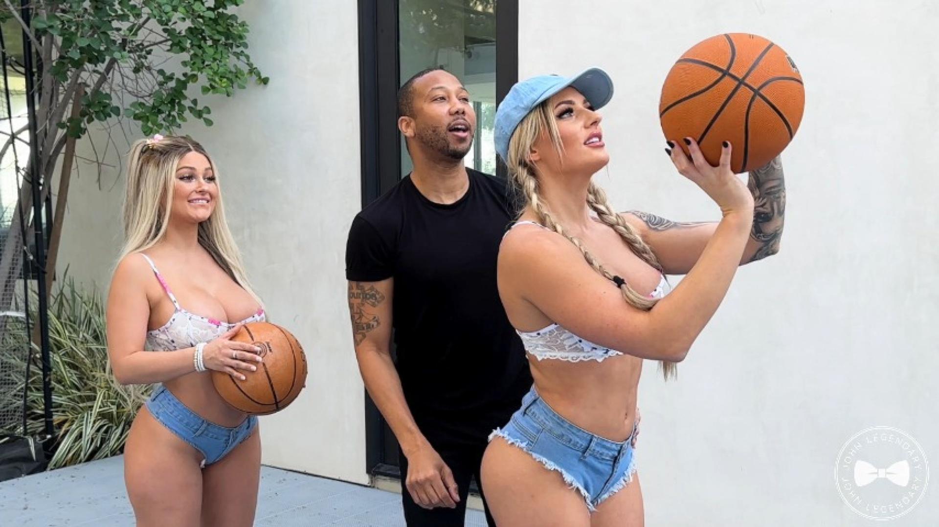 Courtside BBC Threesome with Dan Dangler & Gabby Fit