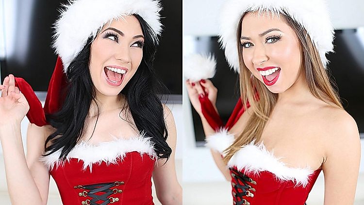 Aria Alexander and Melissa Moore, Ho Ho Ho! Santa Gave Me Cum For Christmas
