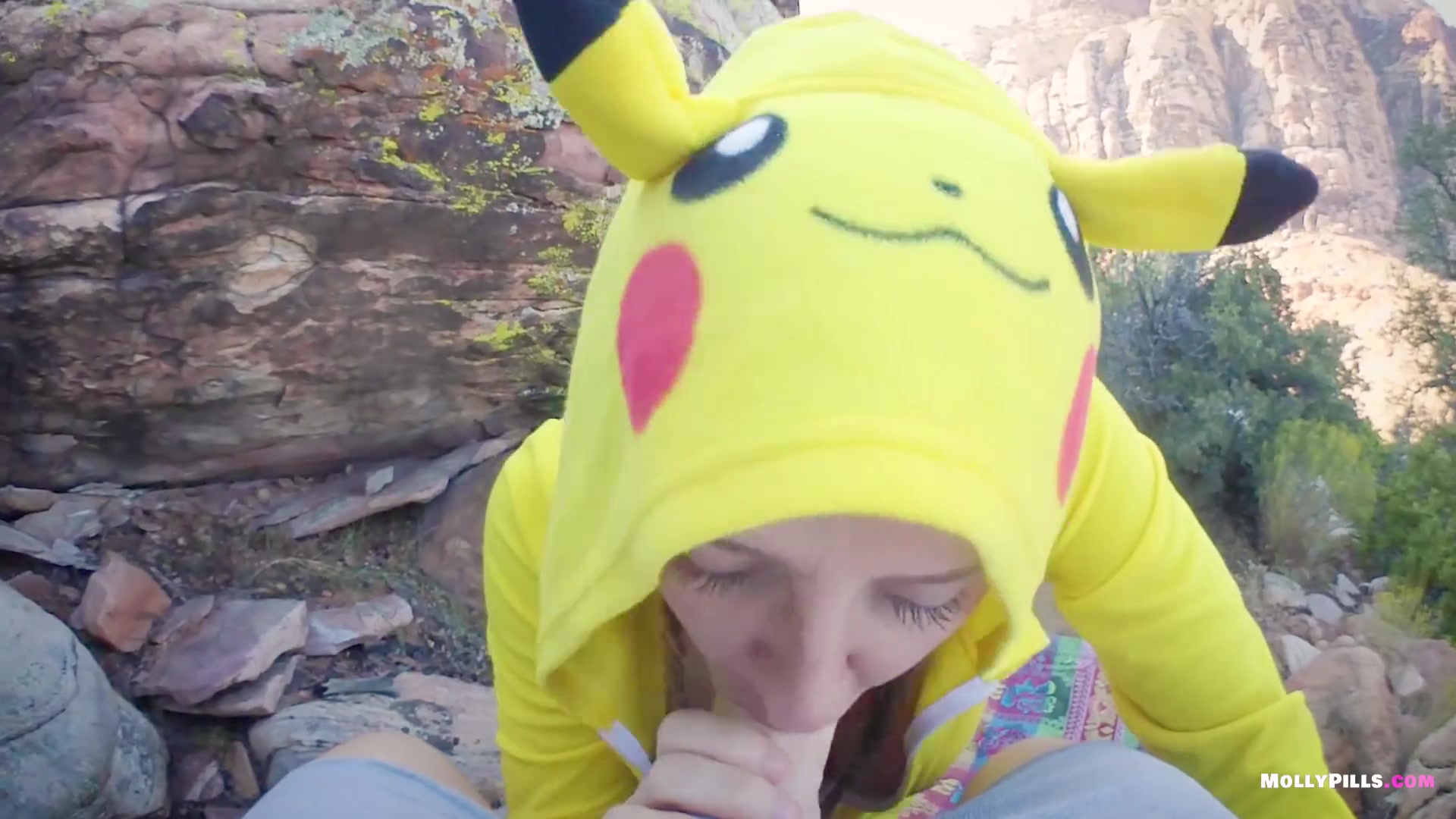 Pokemon Parody Public Messy Creampie POV