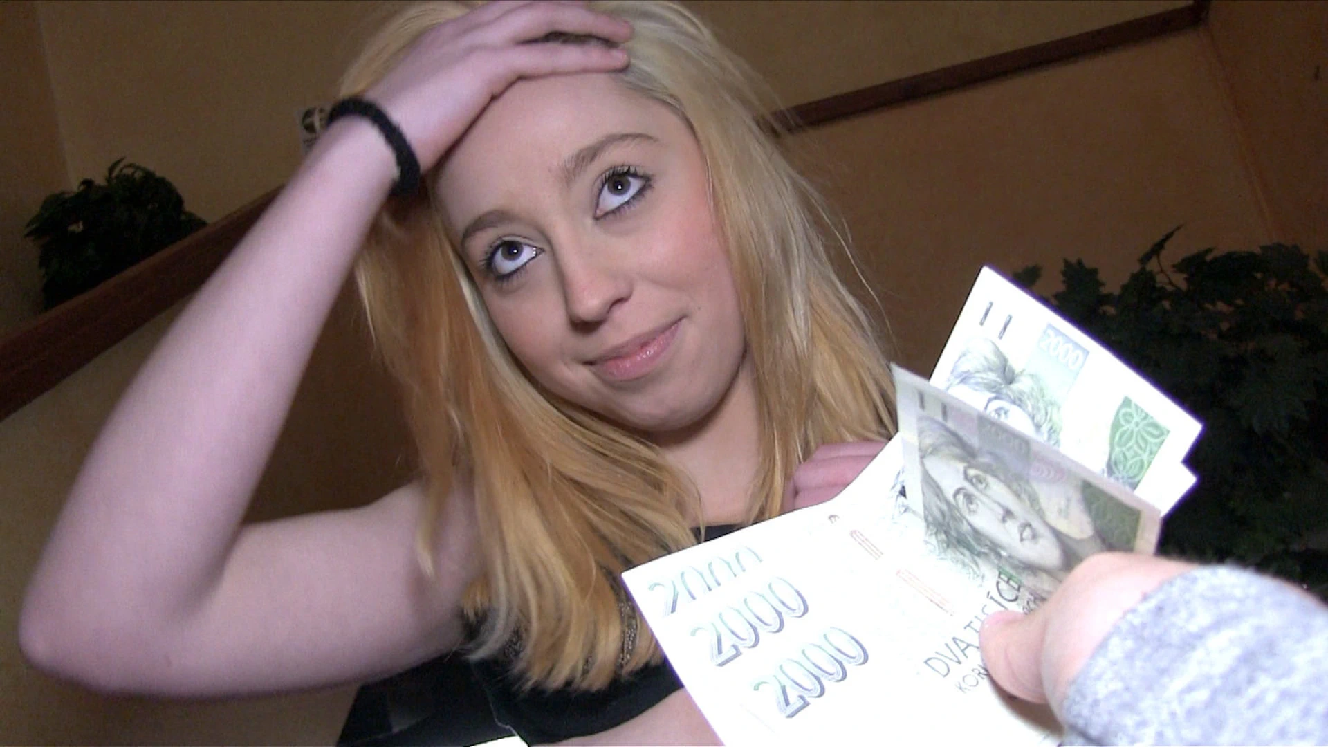 Innocent Teen Bends Over for Cash