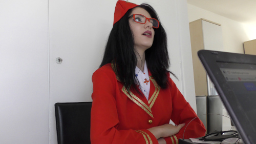 Romanian Teen Air Hostess Delia Creampied