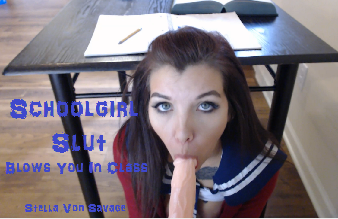 Slutty Schoolgirl Blows You During Class