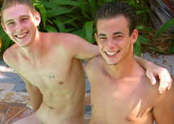 Cody And Nathan Get Wet In The Pool
