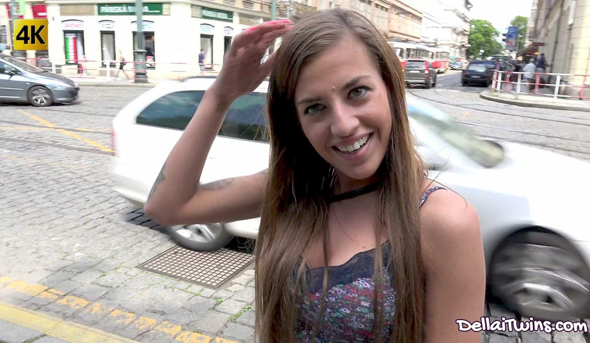 Silvia sucks and fucks outdoor POV