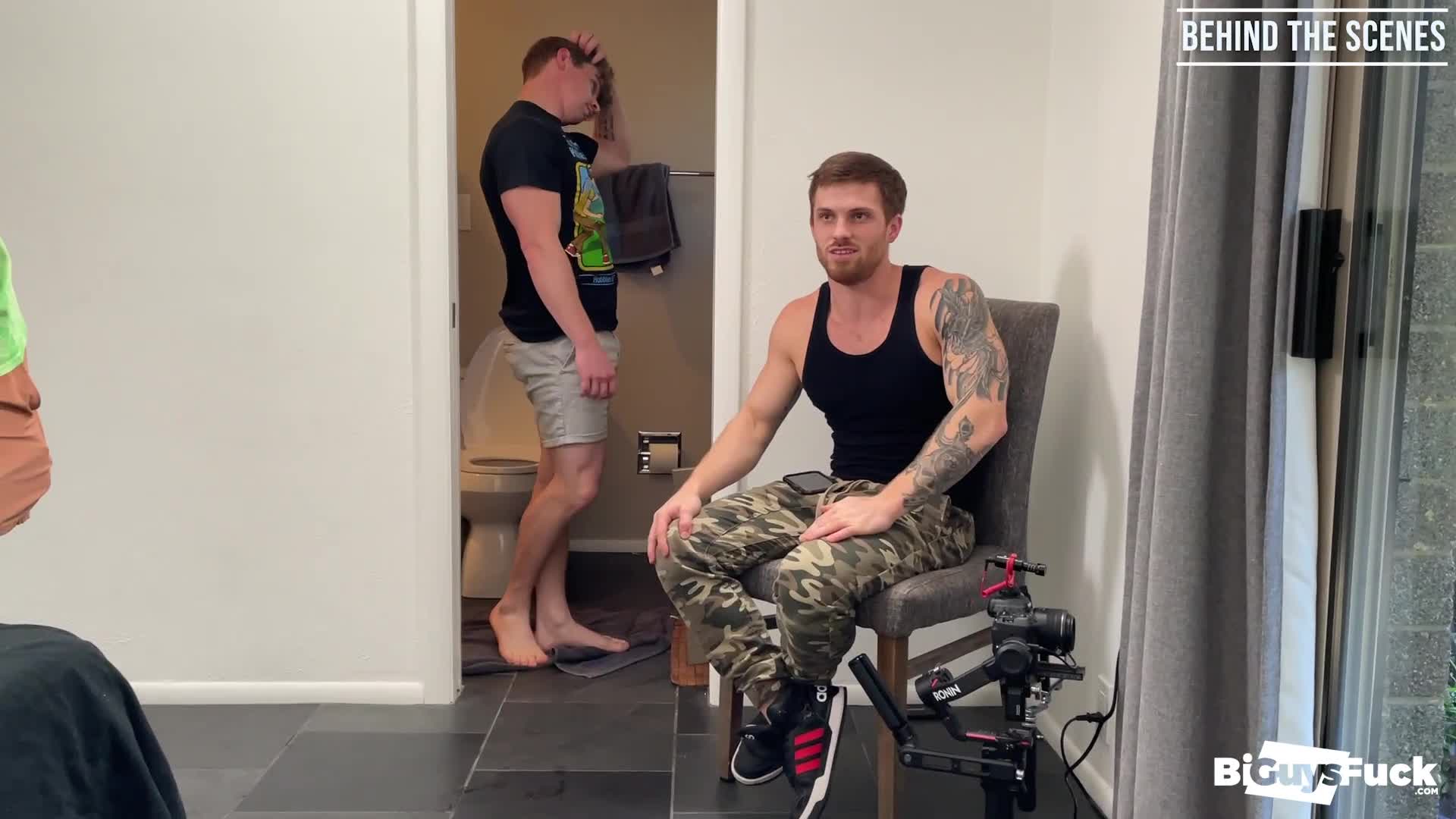 BEHIND THE SCENES: Theres A Lot Happening Here! Kane Hardy Fucks Lucas Walker and Kenzie Love.