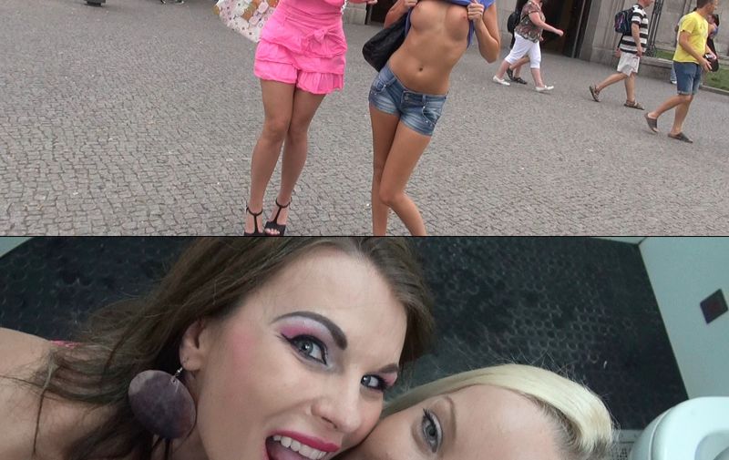 2 sluts splashed on Kudamm!