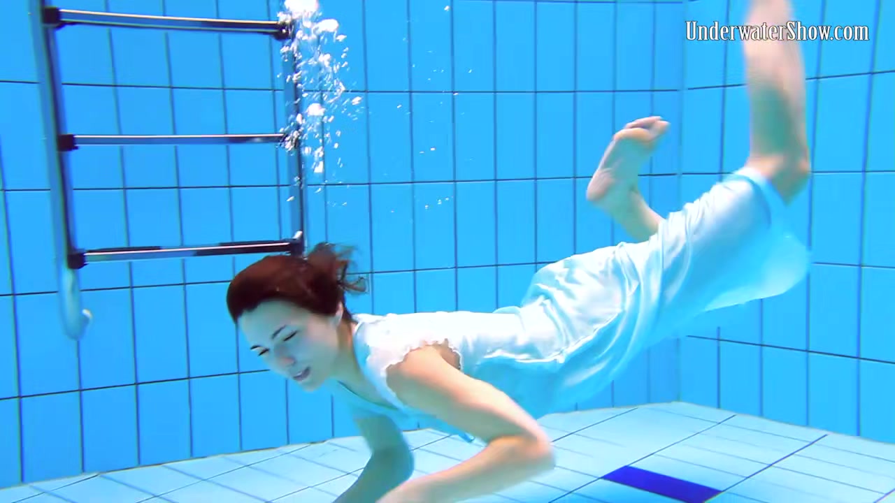 Adriana in the pool