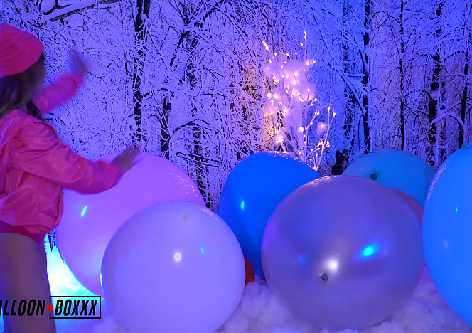 Snow Bunny Kenzie Loves Balloons