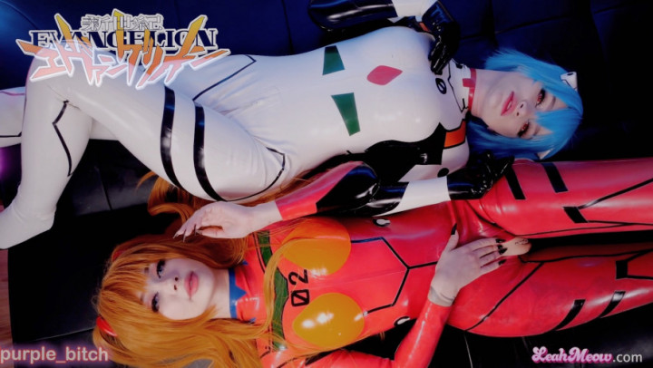 Rei and Asuka play with horse dildos