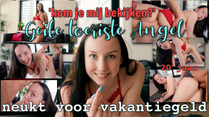 Horny tourist Angel (20) fucks her vacation money together