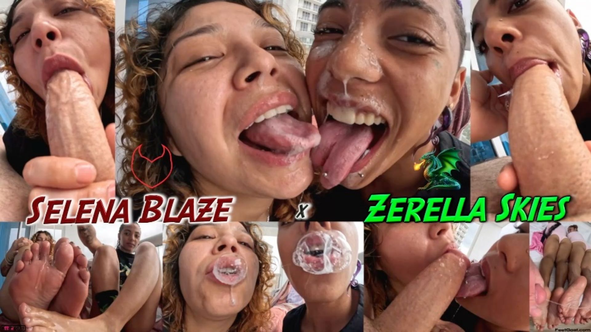 Zerella Skies & Selena Blaze share a big load