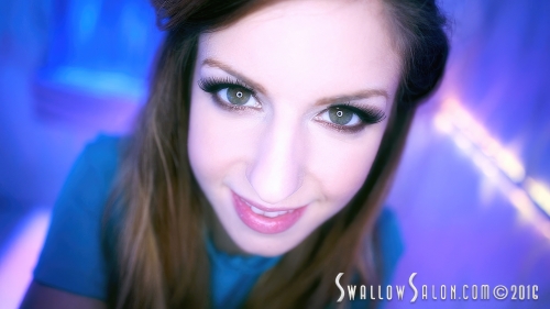 Swallow Salon Features Stella Cox Busty Babe Shows You Her Love For Swallowing in 4K