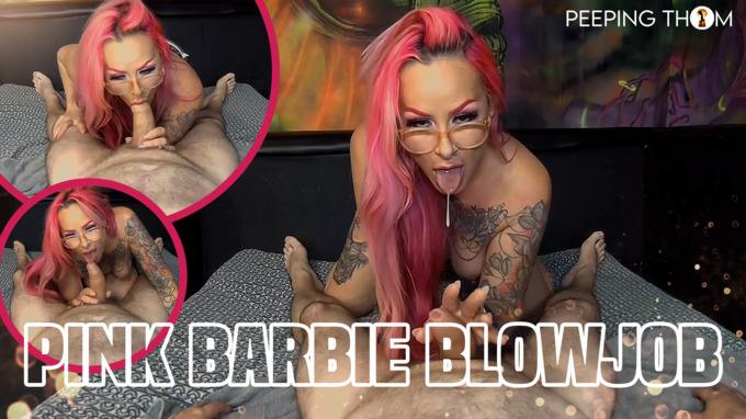 Pink Barbie Blowjob - Welsh Slut Loves It