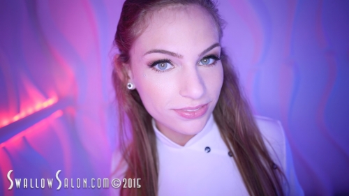 Swallow Salon Features Sydney Cole Blonde Beauty Loves To Swallow in 4K