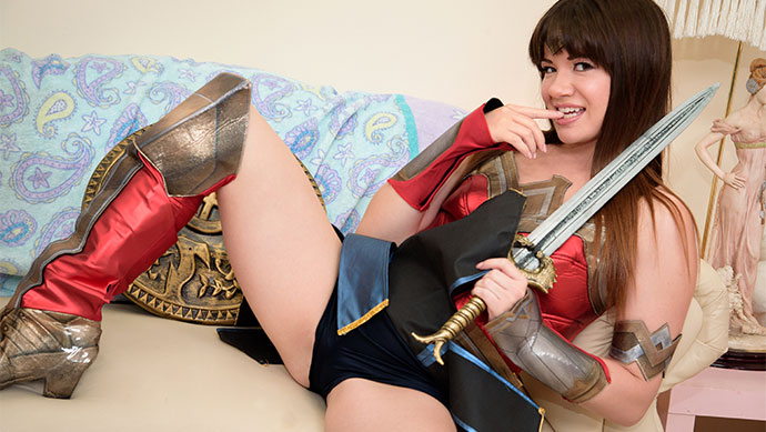 Wonder Woman Alison Rey Teases & Pleases