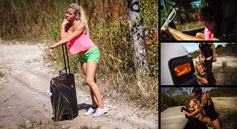 Marsha May Must Endure Outdoor Bondage, Rough Sex & Domination for a Ride