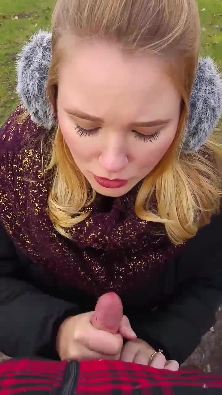 Keeping my mans cock warm in the woods