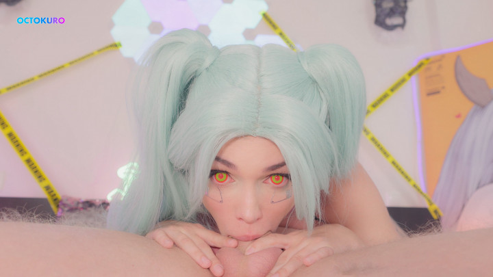 Cyberpunk Rebecca wants your big strong Choomba in her holes