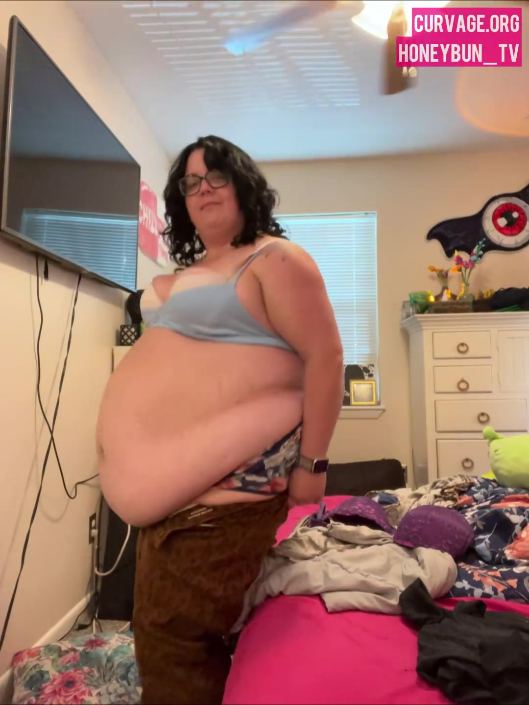 Massive Belly Hog is Too Fat to Wear Clothes
