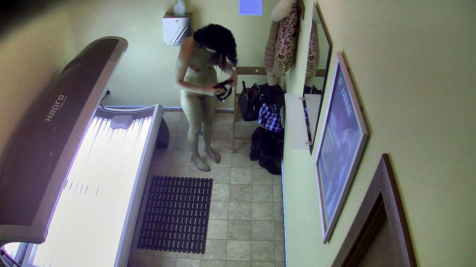 Dark haired princess in solarium