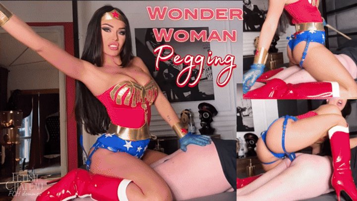 Wonder Woman pegging slave with a strap-on | Evilwoman