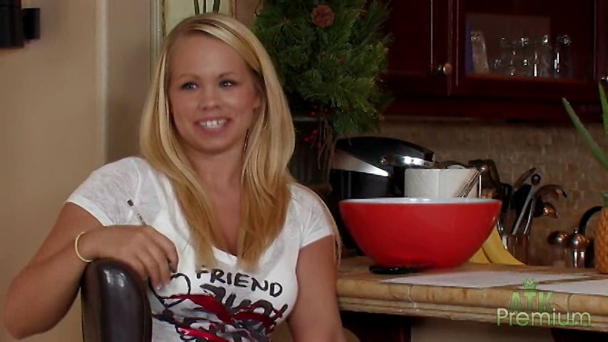 Britney Young shows her nice breasts at an interview