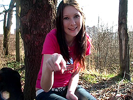 Sex picnic with banana and cock