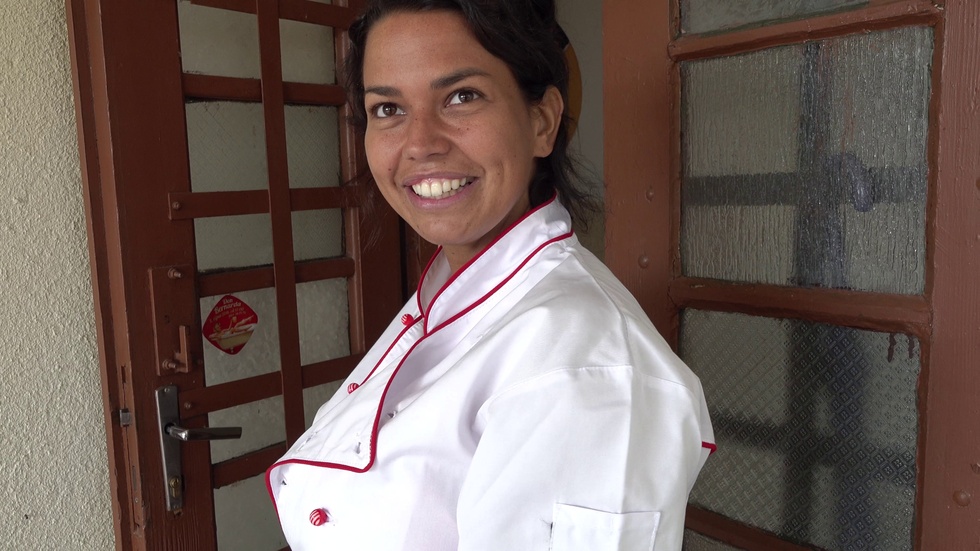 Cook with huge tits and mega clit