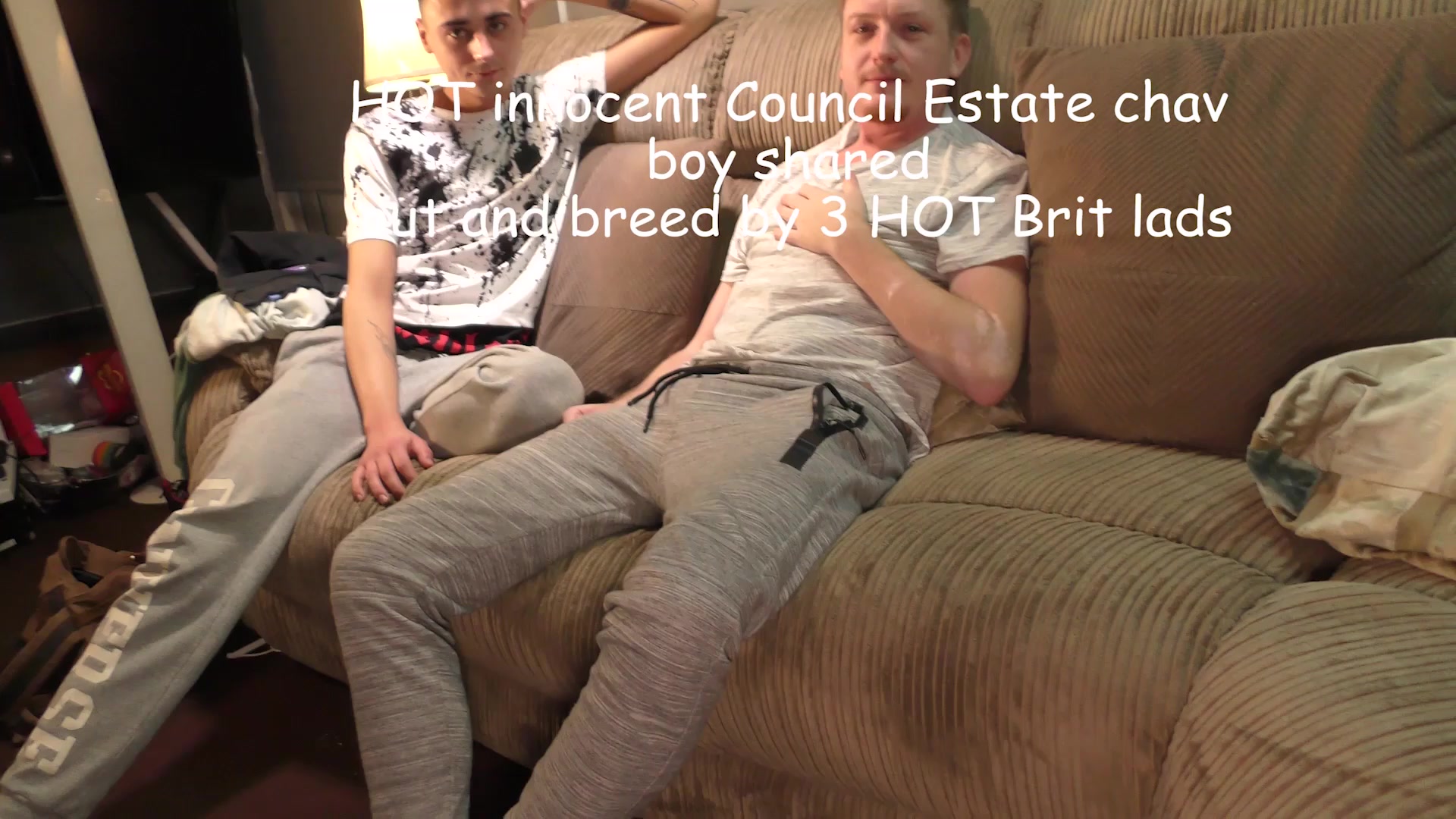 🔥 Council Estate Chav boy shared out and breed by 3 HOT Brit lads, one after another! CRAZY